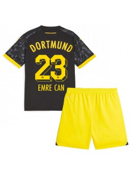 Billige Borussia Dortmund Emre Can #23 Bortedraktsett Barn 2023-24 Kortermet (+ Korte bukser)